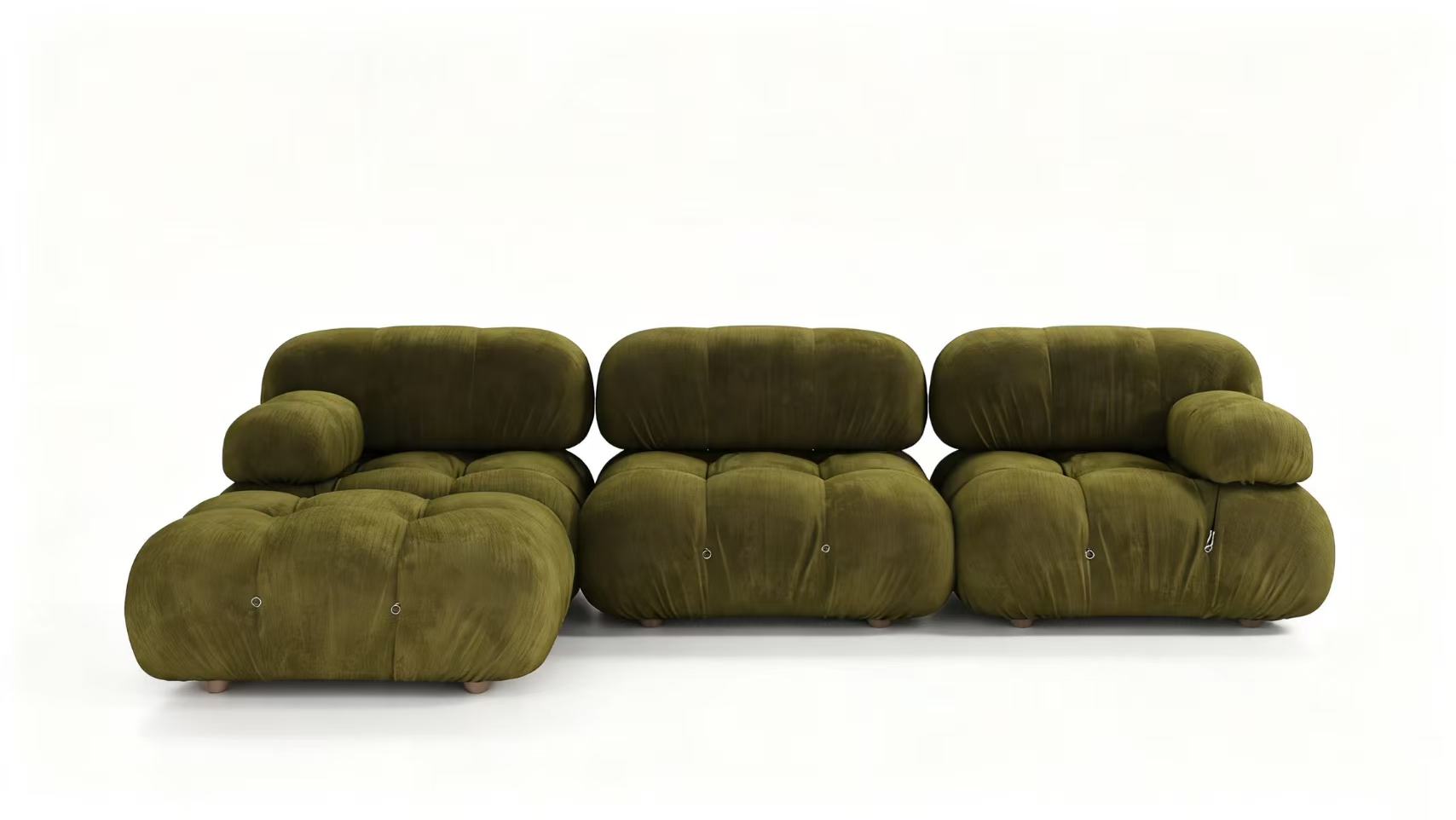 4 Seater Sustainable Iconic Design Modular Sofa with Biodegradable S-Wave Fabric