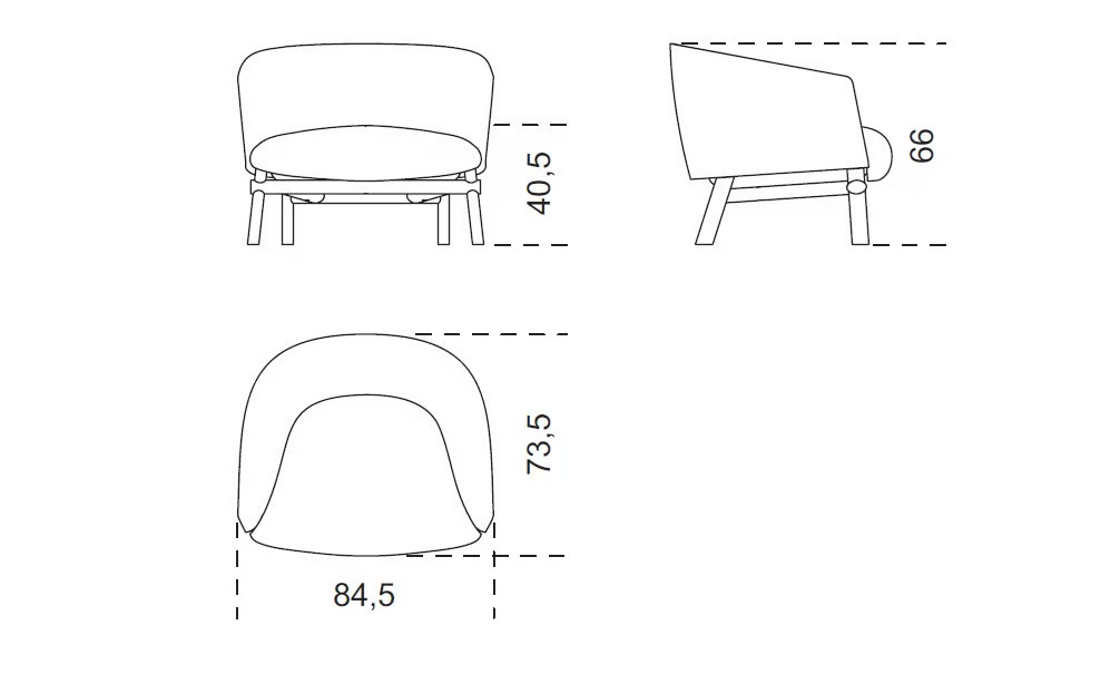 Curved Upholstered Swivel Armchair Linen Fabric Modern Comfortable Accent Chair
