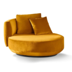 Emerald Velvet Swivel Accent Chair with Lumbar Pillow Modern Curved Design