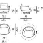 Modern Swivel Green Armchair with Temperature Sensitive Seat and Removable Upholstery