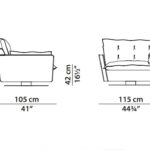 Light Gray Modern Swivel Armchair with Tufted Cushion & Decorative Stitching