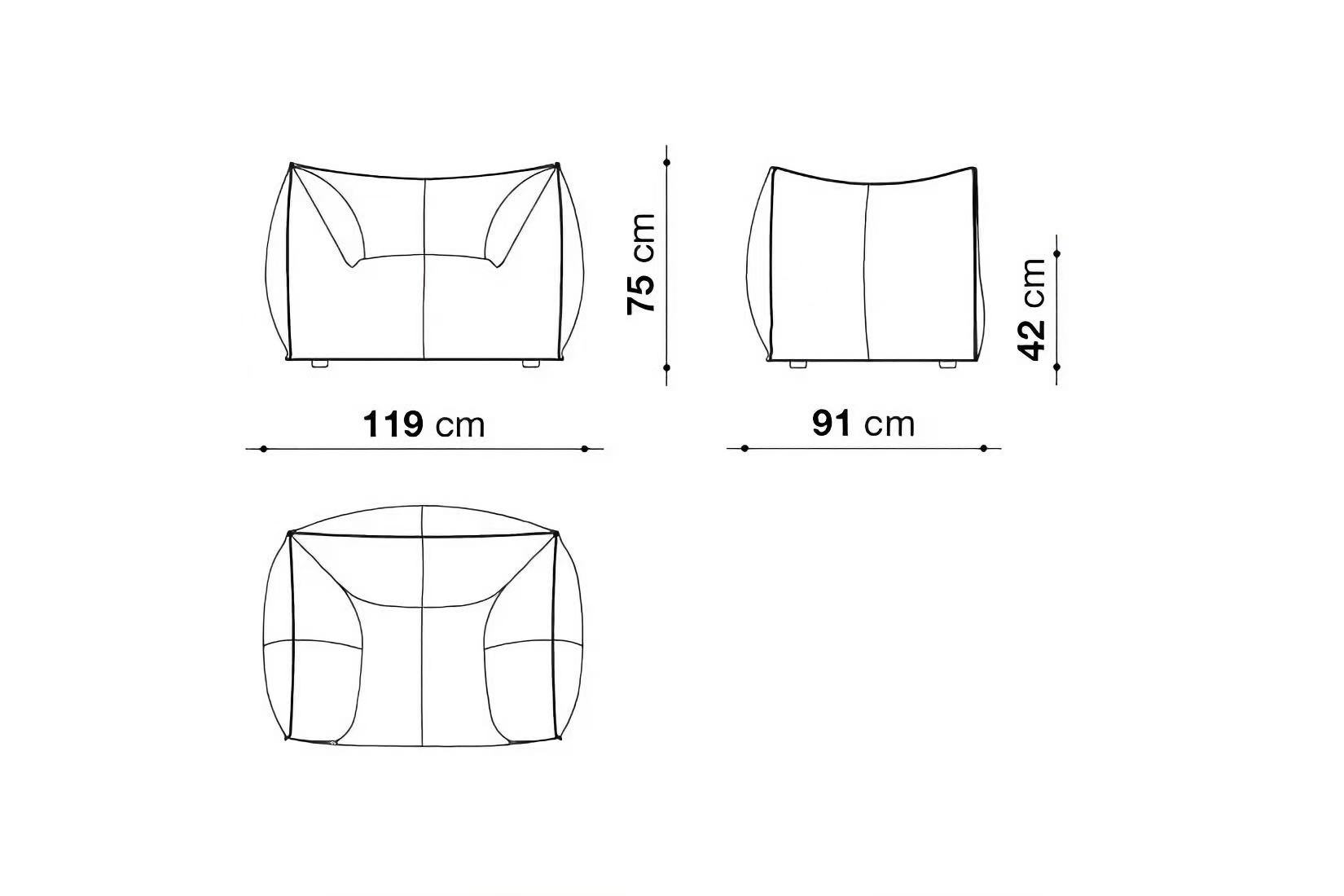 Italian Modern Boucle Upholstered Iconic Comfort Chair