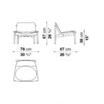 Minimalist Plywood Lounge Chair Light Wood Frame Brown Leather Cushion