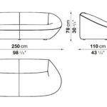 Modular Monolithic Sofa Eco Recycled Fabric Plush Pinched Stitch Design