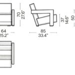 Colorful Stitching and Elastic Band Support Fabric Armchair