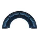 Modern Modular Sofa Curved Sections Recycled Cushions Timeless Style