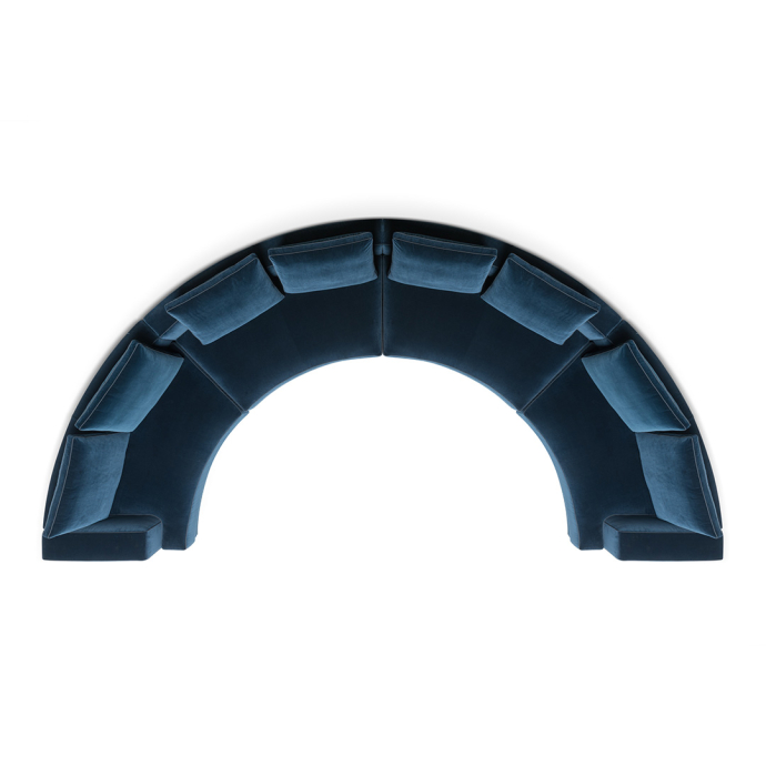 Modern Modular Sofa Curved Sections Recycled Cushions Timeless Style