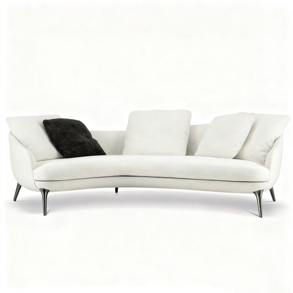 Premium Comfort Sofa with Removable Covers and Elegant Metallic Legs