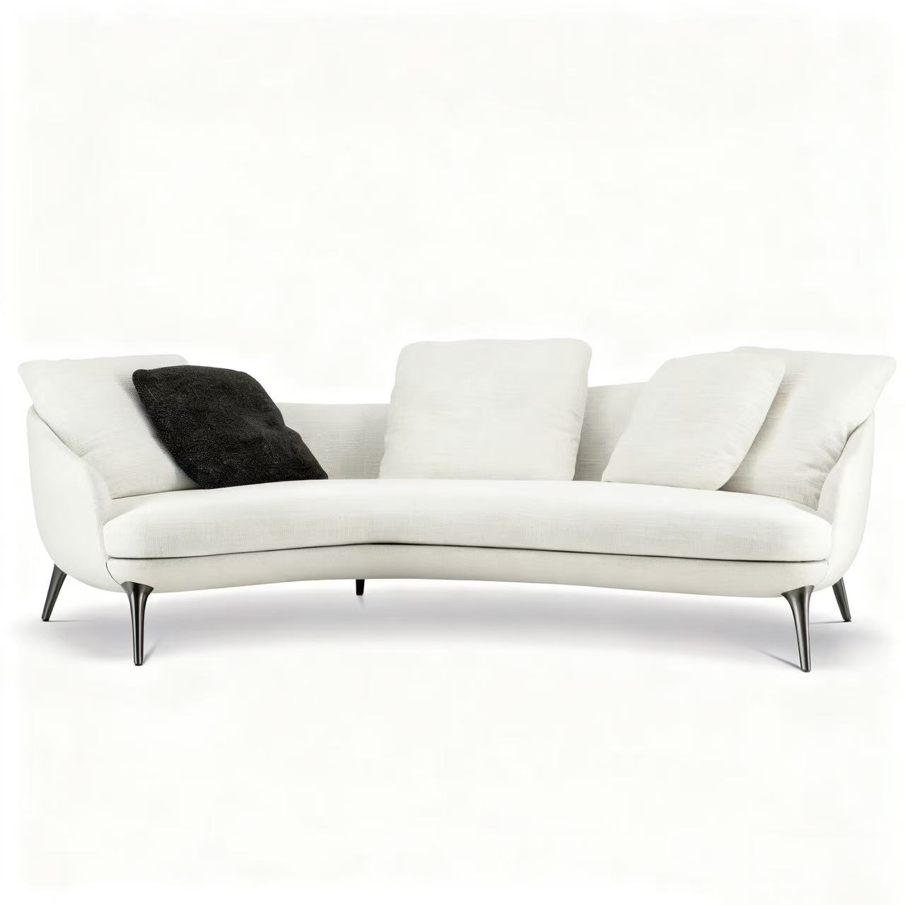 Premium Comfort Sofa with Removable Covers and Elegant Metallic Legs