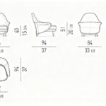 Saddle-hide Leather Fabric Armchair with Footrest