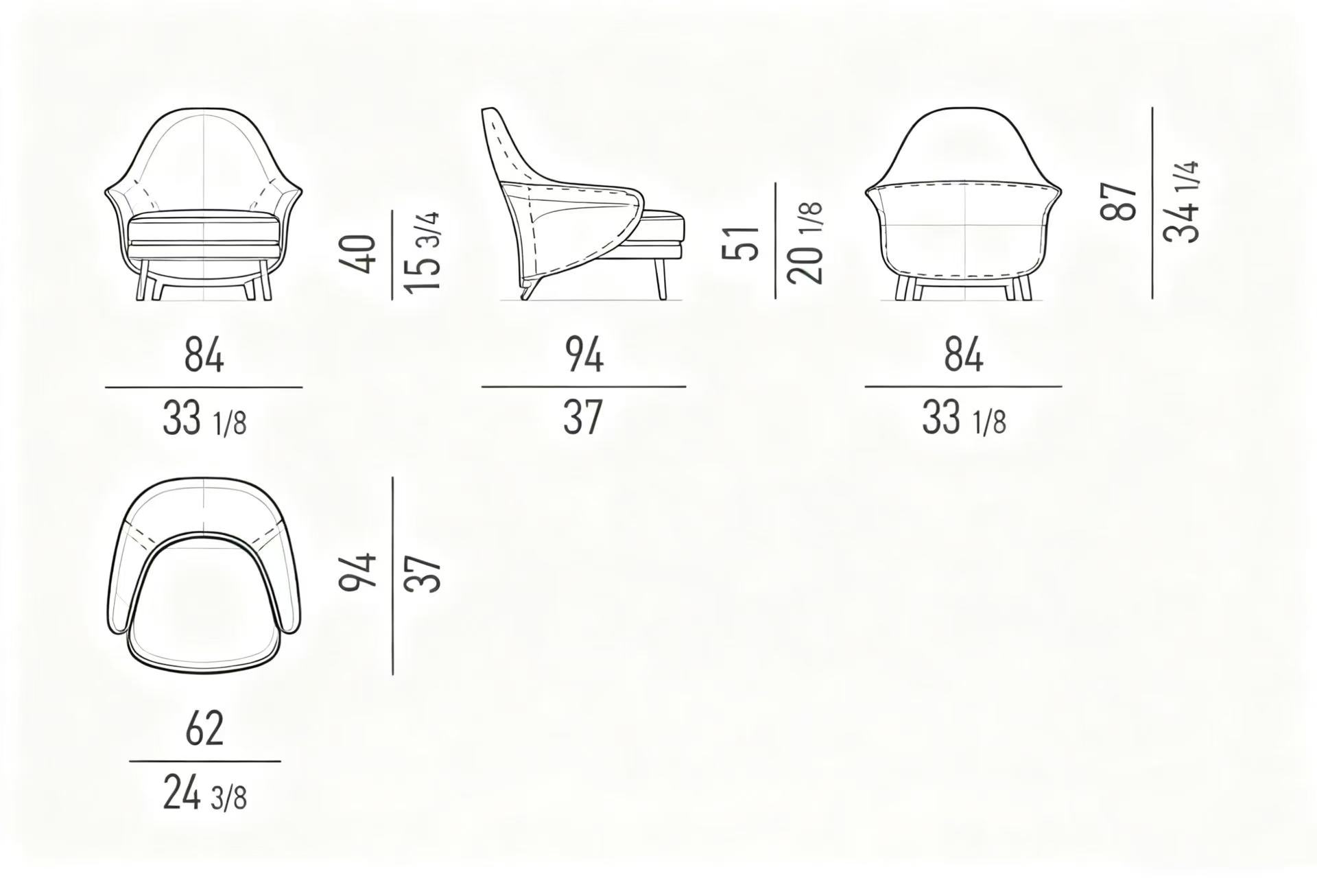 Saddle-hide Leather Fabric Armchair with Footrest