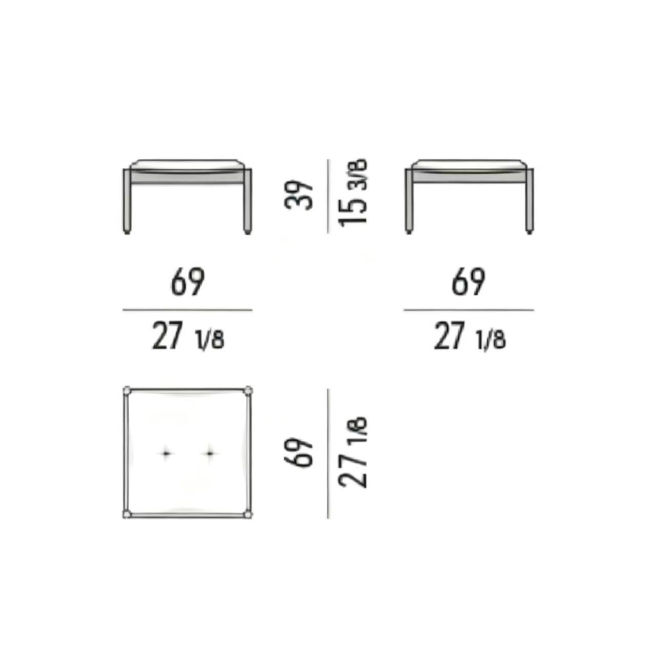 Sculpted Walnut Frame and Plush Channeled Cushioning Armchair with Footrest