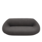 Modular Monolithic Sofa Eco Recycled Fabric Plush Pinched Stitch Design