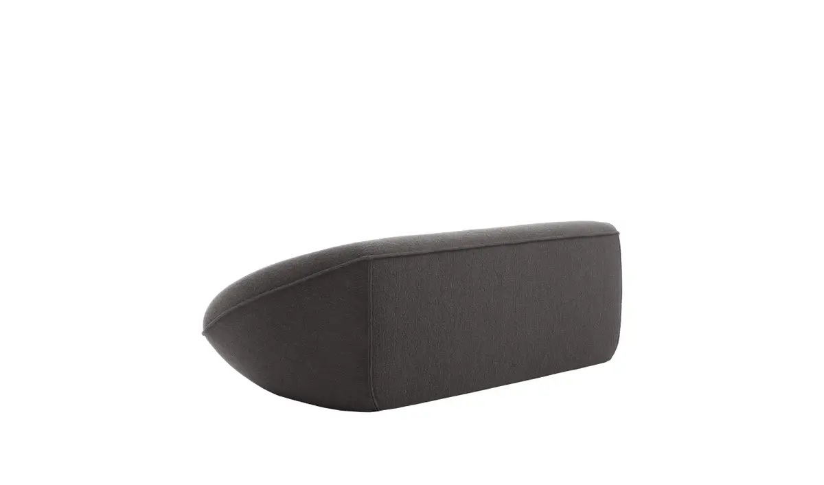 Modular Monolithic Sofa Eco Recycled Fabric Plush Pinched Stitch Design