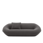 Modular Monolithic Sofa Eco Recycled Fabric Plush Pinched Stitch Design