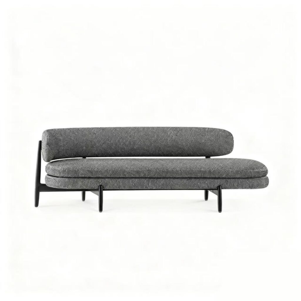 Solid Wood Frame Sofa with Removable Upholstery and Plush Comfort Seating