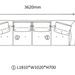 Floating Modular Sofa with Certified Goose Down Cushions and Couture Stitching