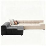 Contemporary Chesterfield Style Modular Sofa with Ottoman