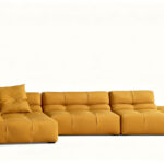 Contemporary Chesterfield Style Modular Sofa with Ottoman