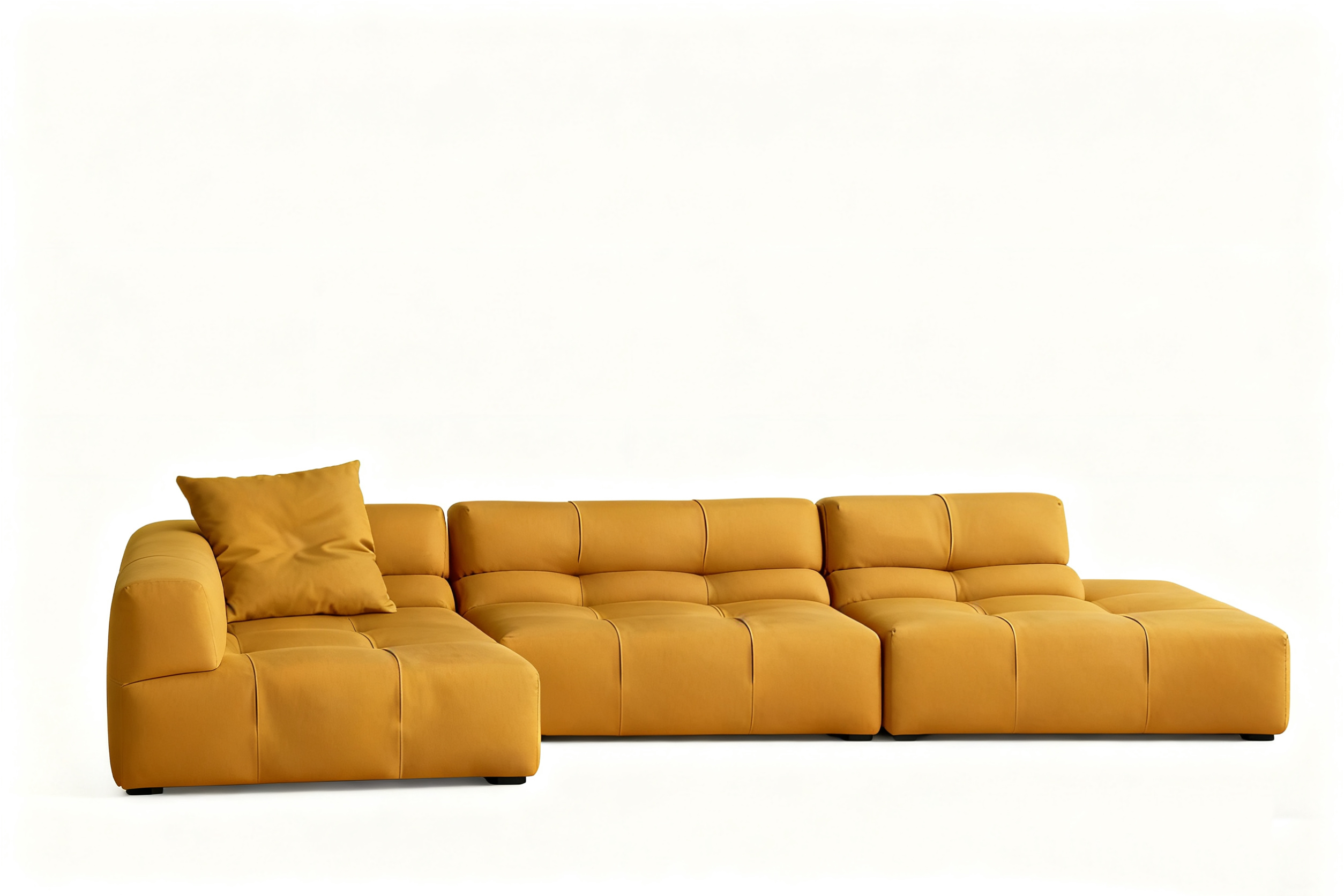 Contemporary Chesterfield Style Modular Sofa with Ottoman