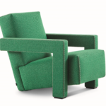 Colorful Stitching and Elastic Band Support Fabric Armchair