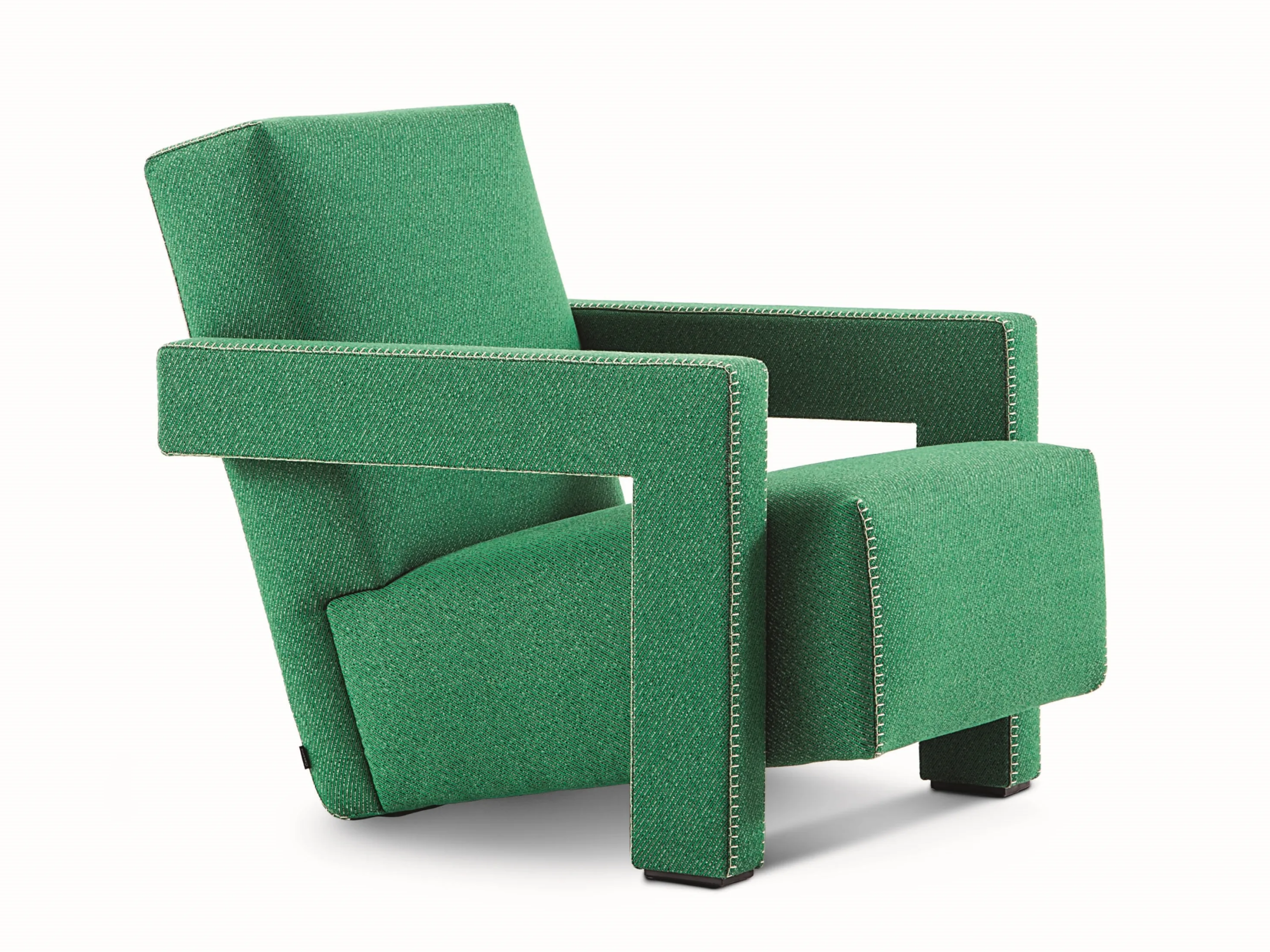 Colorful Stitching and Elastic Band Support Fabric Armchair