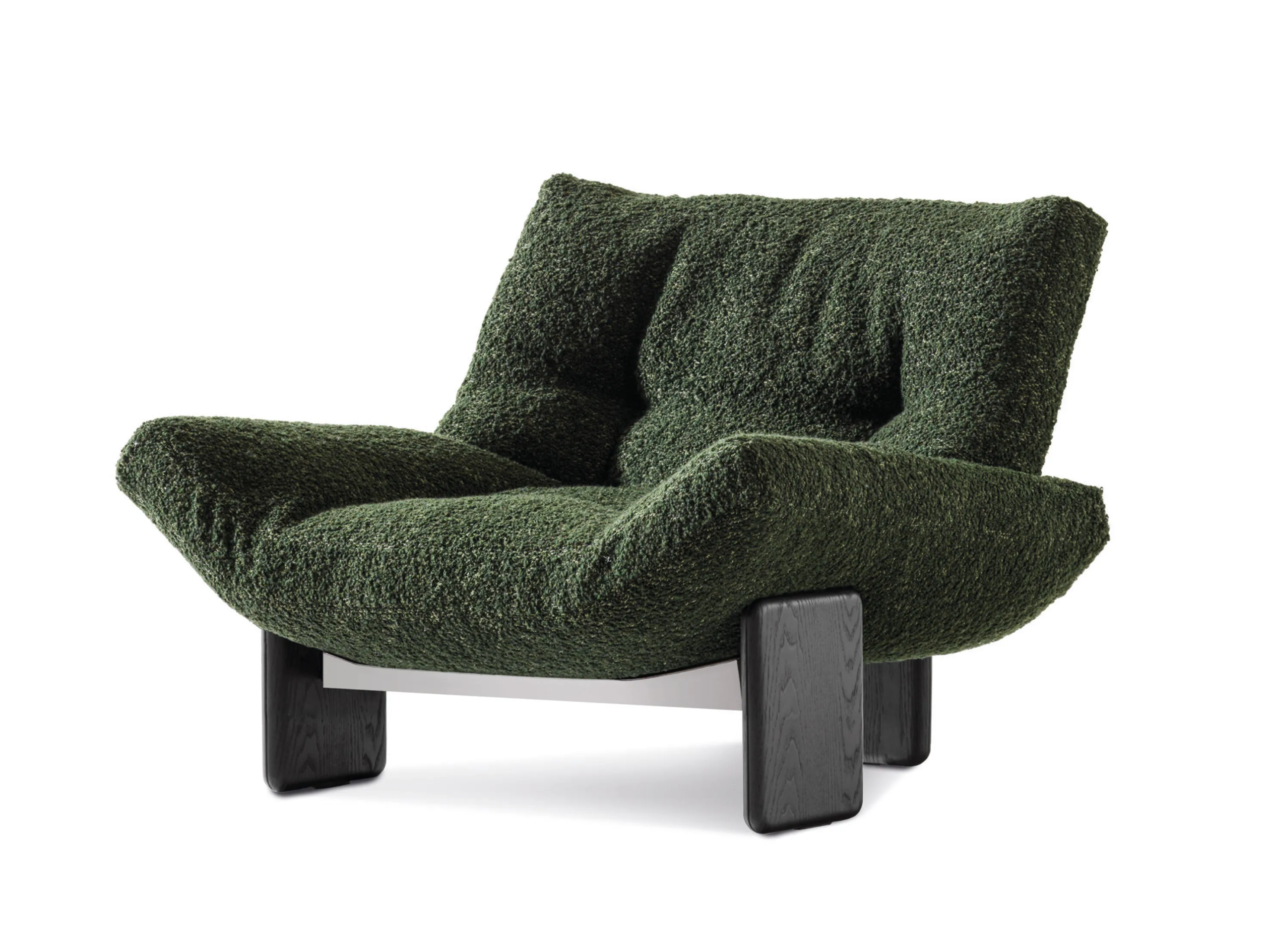 Luxury Armchair with Goose Down Quilting and Removable Leather Upholstery