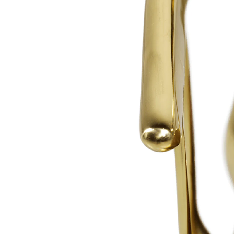 Gold Metal Frame Chair Black Velvet Seat Modern Accent Seating