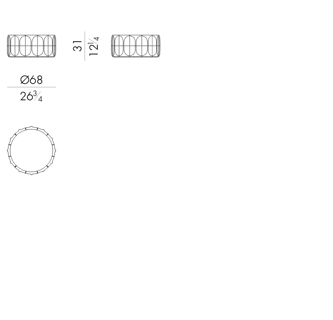 Sculptural Wooden Round Coffee Table & Side Table Set