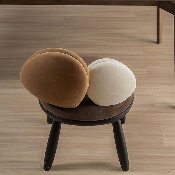 Two-Tone Cushion Chair Black Frame Curved Legs Modern Accent Seating