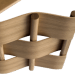 Oak Woven Sideboard Natural Texture Modern Storage Cabinet