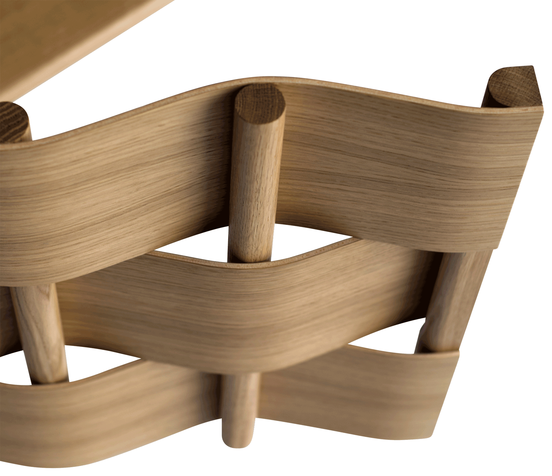 Oak Woven Sideboard Natural Texture Modern Storage Cabinet