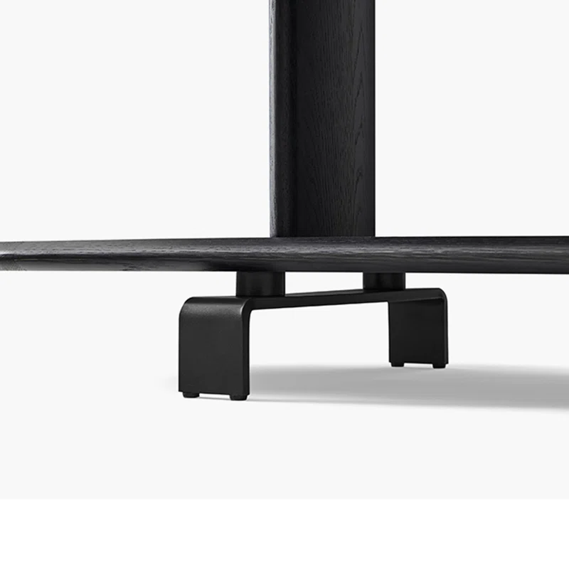 Two Tone Multi Tier Wooden Open Display Shelf with Contrast Panels