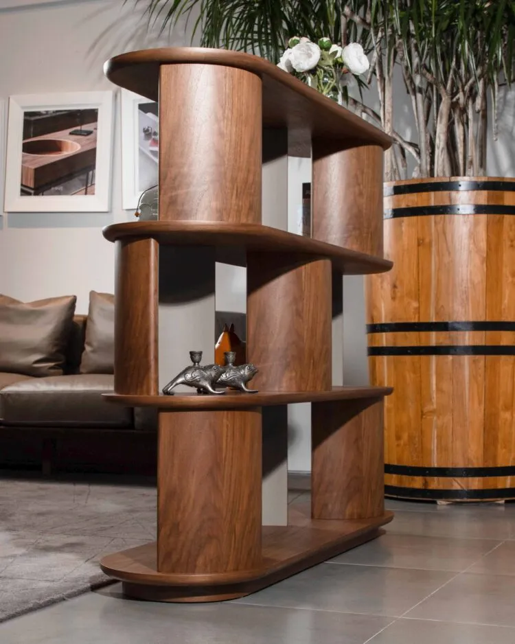 Geometric Open Cube Wooden Display Shelf Bookcase