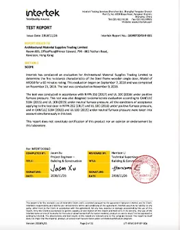 Intertek-certificate