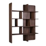 Modern Asymmetric Wooden Wall Mounted Display Shelf Bookcase