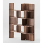 Modern Asymmetric Wooden Wall Mounted Display Shelf Bookcase