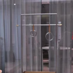 Modern Metal Coat Stand with Two Drawers and Hanging Hooks