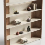 Modern Two Tone Open Shelf Wooden Display Bookcase