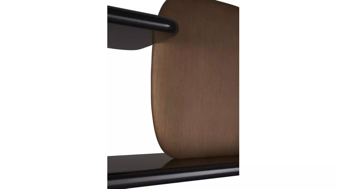 Organic Curved Wooden Wall Mounted Multi Tier Display Shelf