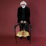 Dark Ebonized Wood Frame Tiger Print Upholstered Armchair