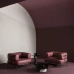 Marble-Accented Black Glass Nesting Side Tables with Geometric Pedestals