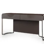 Makeup Table Dresser Bedroom Modern Minimalist Dresser Glass Top with Metal Support Feet with Drawers