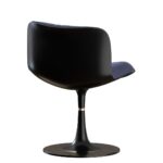 Taupe Suede Upholstered Black Pedestal Base Modern Swivel Accent Chair