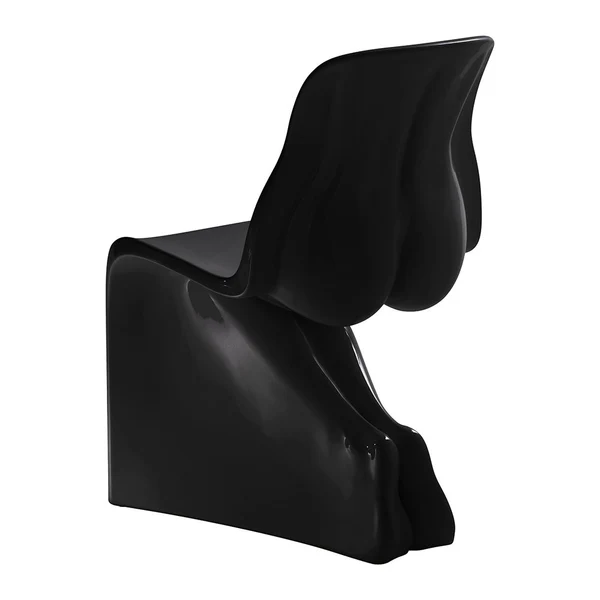 White Glossy Fiberglass Modern Accent Seating