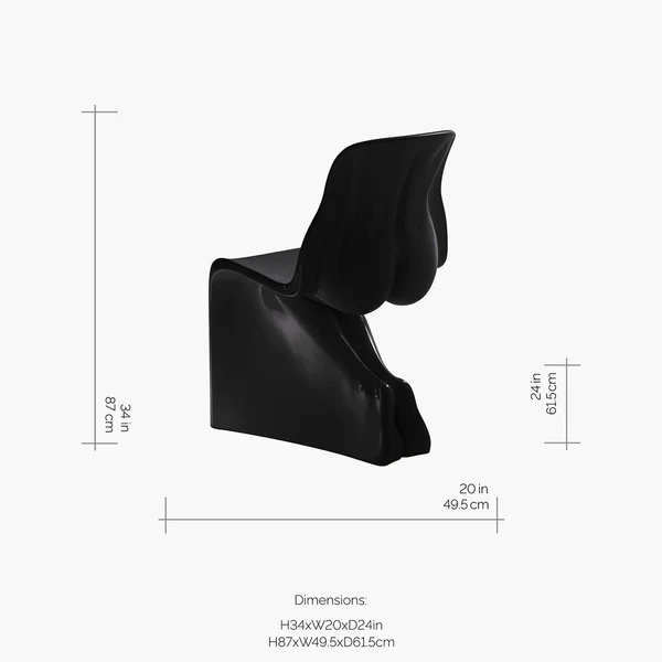 White Glossy Fiberglass Modern Accent Seating