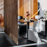 White Glossy Fiberglass Modern Accent Seating