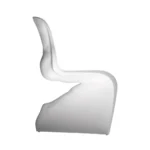 White Glossy Fiberglass Modern Accent Seating