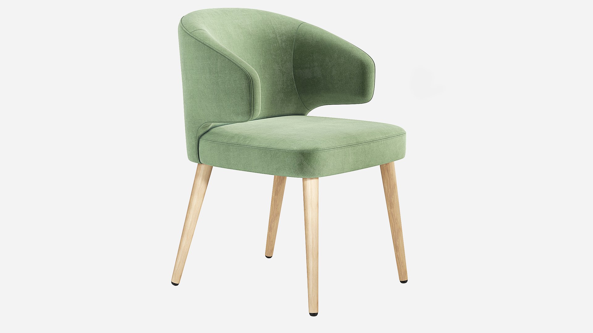 Burgundy Fabric Upholstered Walnut Leg Modern Dining Armchair