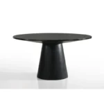 59″ Modern Solid Wood Pedestal Round Dining Table